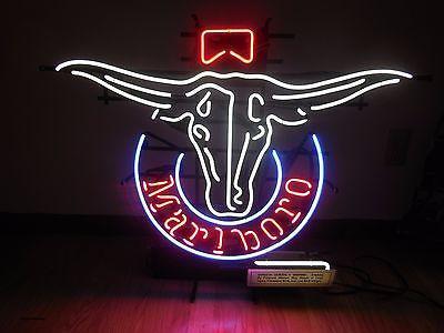 Marlboro Cigarettes Steer Horns Neon Sign